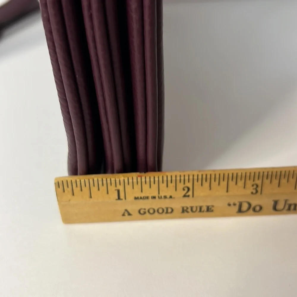 Kate Spade Maroon Burgundy Leather Crossbody Bag with Gold Accents